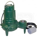 Zoeller BN270 1-HP Cast Iron Sewage Pump w/ Variable Piggy Back Float Switch (20' Cord)