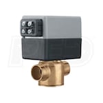 Caleffi  Z-One Z57 2-Way Valve and Actuator Set with Terminal Block & AUX Switch - 1-1/4