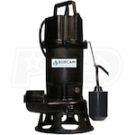 Burcam Pumps 1 HP Cast Iron Residential Grinder Pump (2") w/ Tether Float
