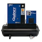 Quincy QGS 5-HP 60-Gallon Rotary Screw Air Compressor w/ Dryer (208-230/460V 3-Phase)