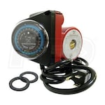 Grundfos UP - 1/12 HP - Single-Speed Circulation Pump - Stainless Steel - GU 125 Union - Check Valve + Timer