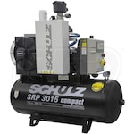 Schulz SRP 3015 Compact - 15-HP 60-Gallon Open Rotary Screw Air Compressor (460V 3-Phase)