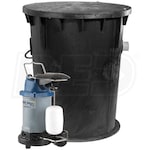 Blue Angel Pumps - 1/3 HP Cast Iron Job-Ready Outdoor Sump System w/ Vertical Float Switch