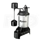 Flotec FPCI3350 - 1/3 HP Cast Iron & Zinc Submersible Sump Pump w/ Vertical Float Switch