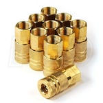 Primefit IC1438FB6-B10-P (10-Pack) 6-Ball Industrial M-Style Brass Coupler 1/4