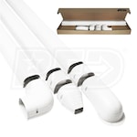 Fortress® Line Set Cover Wall Duct Kit - 12 Foot - White 4-1/2