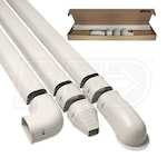 Fortress® Line Set Cover Wall Duct Kit - 12 Foot - Ivory 3-1/2