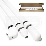 Fortress® Line Set Cover Wall Duct Kit - 12 Foot - White 3-1/2