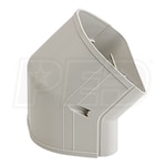 Fortress Line Set Cover 3.5 in 45 Deg Outside Vertical Elbow Ivory
