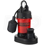 Red Lion RL-SP33T - 1/3 HP Thermoplastic Submersible Sump Pump w/ Tether Float Switch