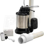 Wayne SSSEE980 3/4 HP Energy Efficient Silent Sump Pump System w/ Wireless Monitor