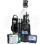 Basement Watchdog Big Combo CONNECT&reg; 1/2 HP Combination Primary & Backup Sump Pump System