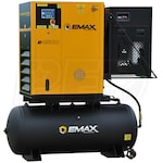 EMAX  20-HP 120-Gallon Variable Speed Rotary Screw Air Compressor Fully Packaged w/ Dryer (460V 3-Phase)