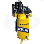 EMAX Industrial Patented Silent Air 5-HP 80-Gallon Two-Stage Air Compressor (208/230V 1-Phase)