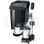 Flotec FPCC5030 - 1/2 HP Combination Primary & Backup Sump Pump System w/ Remote Monitoring