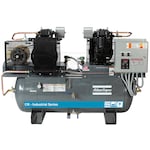 Atlas Copco CR5-TS Industrial 10-HP 120-Gallon Two-Stage Duplex Air Compressor (208V 3-Phase)