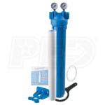 Atlas Filtri&reg; - DP Mono Blue Filter Housing Kit - Bracket & Wrench - 2 Gauges - 5 Micron Sediment Cartridge with ScaleArmor&trade; - 2.5