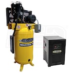 EMAX Industrial Plus Patented Silent Air 5-HP 80-Gallon Two-Stage Air Compressor w/ Dryer (230V 3-Phase)