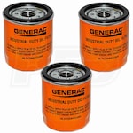 Generac 070185B Oil Filter 75mm (Orange) 3-Pack