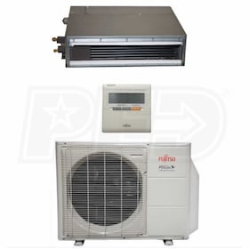 View Fujitsu - 18k BTU Cooling + Heating - Slim Concealed Duct Air Conditioning System - 19.7 SEER