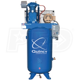 View Quincy QP MAX  10-HP 120-Gallon Pressure Lubricated Two-Stage Air Compressor (230V 3-Phase)
