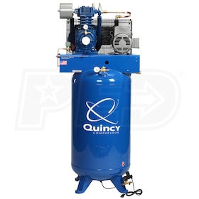 View Quincy QP MAX  5-HP 80-Gallon Pressure Lubricated Two-Stage Air Compressor (460V 3-Phase)