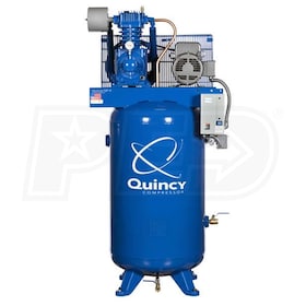 View Quincy QP Pro 5-HP 80-Gallon Pressure Lubricated Two-Stage Air Compressor (208V 3-Phase)
