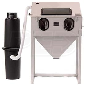 View Cyclone Top & Side Opening Free-Standing Blast Cabinet w/ Dust Vacuum