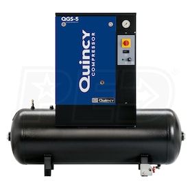 View Quincy QGS 5-HP 60-Gallon Rotary Screw Air Compressor (230V 1-Phase)