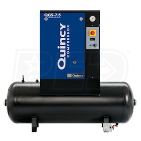 View Quincy QGS 7.5-HP 60-Gallon Rotary Screw Air Compressor (230V 1-Phase)