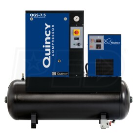 View Quincy QGS 7.5-HP 60-Gallon Rotary Screw Air Compressor w/ Dryer (230V 1-Phase)