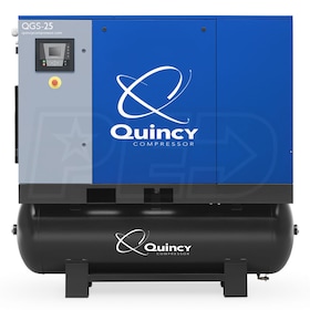 View Quincy QGS 25-HP 120-Gallon Rotary Screw Compressor w/ Dryer (208-230/460V 3-Phase)