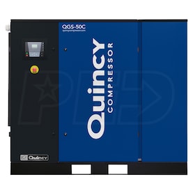 View Quincy QGS 50-HP Tankless Rotary Screw Air Compressor w/ Dryer (230/460V 3-Phase)