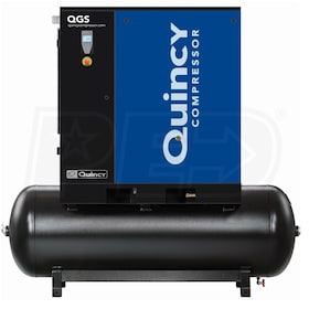 View Quincy QGS 20-HP 132-Gallon Rotary Screw Air Compressor (208-230/460V 3-Phase)