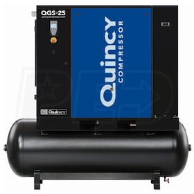 View Quincy QGS 25-HP 132-Gallon Rotary Screw Air Compressor w/ Dryer (208-230/460V 3-Phase)
