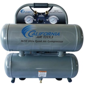 View California Air Tools 1-HP 4.6-Gallon Ultra Quiet Twin Stack Air Compressor