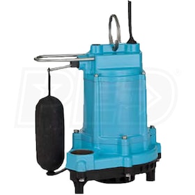 View Little Giant 6EC-CIA-SFS - 1/3 HP Polypropylene & Cast Iron Submersible Sump Pump w/ Vertical Float Switch (20' Cord)