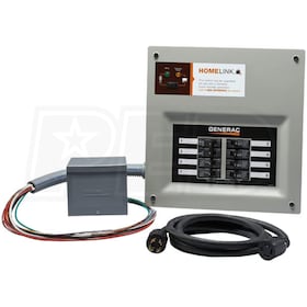 View Generac 6853 - 30-Amp HomeLink™ Upgradeable Pre-Wired Manual Transfer Switch System