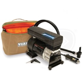 View VIAIR 78P Sport Compact LED 12-Volt 80-PSI Portable Inflator Kit (30 Minutes @ 30 PSI) Up To 225/60R18 Size Tires