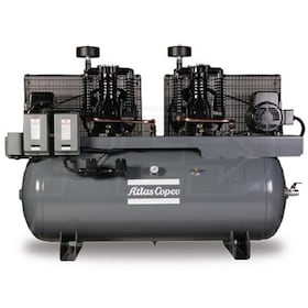 View Atlas Copco AR20 10-HP / 20-HP 200-Gallon Two-Stage Duplex Compressor (460V 3-Phase)