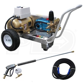 View Pressure-Pro Professional 3000 PSI (Electric - Cold-Water) Eagle Belt-Drive Aluminum Frame Pressure Washer w/ CAT Pump (230V 3-Phase)
