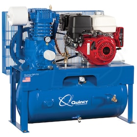 View Quincy QP 13-HP 30-Gallon Pressure Lubricated Two-Stage Truck Mount Air Compressor w/ Electric Start Honda Engine