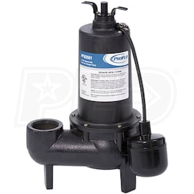 PROFLO PF93501 - 1/2 HP Cast Iron Sewage Pump (2") w/ Piggyback Tether Float