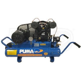 View Puma 2-HP 8-Gallon Dual Voltage Wheelbarrow Air Compressor (115/230V Single-Phase)