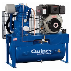 View Quincy QP 10-HP 30-Gallon Pressure Lubricated Two-Stage Truck Mount Air Compressor w/ Electric Start Yanmar Diesel Engine