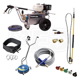 View Pressure-Pro 4000 PSI Deluxe Start Your Own Pressure Washing Business Kit w/ Belt-Drive, Aluminum Frame, CAT Pump & Honda GX390 Engine (47-State Compliant)
