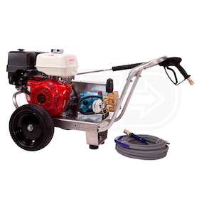 View Pressure-Pro Eagle II 4000 PSI (Gas - Cold Water) Belt-Drive Aluminum Frame Pressure Washer w/ CAT Pump & Honda GX390 Engine