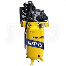 View EMAX Industrial Plus Patented Silent Air 5-HP 80-Gallon Two-Stage Air Compressor (208/230V 1-Phase)