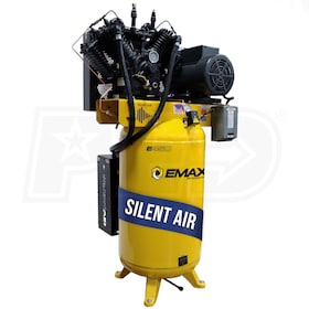View EMAX Industrial Plus Patented Silent Air 7.5-HP 80-Gallon Two-Stage Air Compressor (208V 3-Phase)