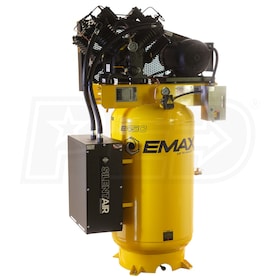 View EMAX Industrial Plus Silent Air 7.5-HP 80-Gallon Two-Stage Air Compressor (460V 3-Phase)